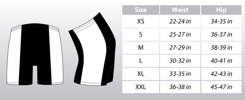Women's Specific 6 Panel Cycling Shorts